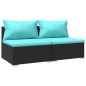 vidaXL 2-tlg. Garten-Lounge-Set mit Kissen Poly Rattan Schwarz vidaXL 2-tlg. Garten-Lounge-Set mit Kissen Poly Rattan Schwarz