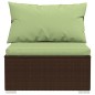 vidaXL 4-tlg. Garten-Lounge-Set mit Auflagen Poly Rattan Braun vidaXL 4-tlg. Garten-Lounge-Set mit Auflagen Poly Rattan Braun