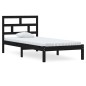 vidaXL Massivholzbett Schwarz Kiefer 90x200 cm vidaXL Massivholzbett Schwarz Kiefer 90x200 cm