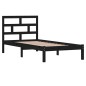 vidaXL Massivholzbett Schwarz Kiefer 90x200 cm vidaXL Massivholzbett Schwarz Kiefer 90x200 cm