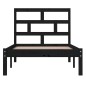 vidaXL Massivholzbett Schwarz Kiefer 90x200 cm vidaXL Massivholzbett Schwarz Kiefer 90x200 cm