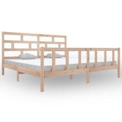 vidaXL Massivholzbett Kiefer 200x200 cm