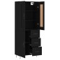 Highboard Schwarz 69,5x34x180 cm Holzwerkstoff Highboard Schwarz 69,5x34x180 cm Holzwerkstoff