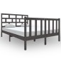 vidaXL Massivholzbett Grau Kiefer 140x190 cm vidaXL Massivholzbett Grau Kiefer 140x190 cm