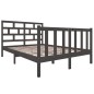 vidaXL Massivholzbett Grau Kiefer 140x190 cm vidaXL Massivholzbett Grau Kiefer 140x190 cm