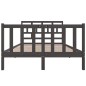vidaXL Massivholzbett Grau Kiefer 140x190 cm vidaXL Massivholzbett Grau Kiefer 140x190 cm
