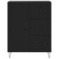 Highboard Schwarz 69,5x34x180 cm Holzwerkstoff Highboard Schwarz 69,5x34x180 cm Holzwerkstoff