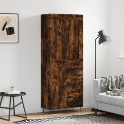 Highboard Räuchereiche 69,5x34x180 cm Holzwerkstoff