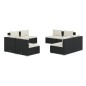 vidaXL 8-tlg. Garten-Lounge-Set mit Kissen Poly Rattan Schwarz