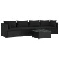 vidaXL 5-tlg. Garten-Lounge-Set mit Kissen Poly Rattan Schwarz vidaXL 5-tlg. Garten-Lounge-Set mit Kissen Poly Rattan Schwarz