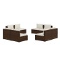 vidaXL 8-tlg. Garten-Lounge-Set mit Kissen Poly Rattan Braun vidaXL 8-tlg. Garten-Lounge-Set mit Kissen Poly Rattan Braun