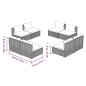vidaXL 8-tlg. Garten-Lounge-Set mit Kissen Poly Rattan Braun vidaXL 8-tlg. Garten-Lounge-Set mit Kissen Poly Rattan Braun