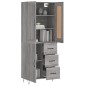 Highboard Grau Sonoma 69,5x34x180 cm Holzwerkstoff Highboard Grau Sonoma 69,5x34x180 cm Holzwerkstoff