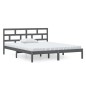 vidaXL Massivholzbett Grau 120x190 cm vidaXL Massivholzbett Grau 120x190 cm