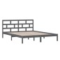 vidaXL Massivholzbett Grau 120x190 cm vidaXL Massivholzbett Grau 120x190 cm