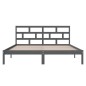 vidaXL Massivholzbett Grau 120x190 cm vidaXL Massivholzbett Grau 120x190 cm