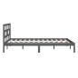 vidaXL Massivholzbett Grau 120x190 cm vidaXL Massivholzbett Grau 120x190 cm