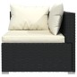 vidaXL 4-tlg. Garten-Lounge-Set mit Auflagen Poly Rattan Schwarz vidaXL 4-tlg. Garten-Lounge-Set mit Auflagen Poly Rattan Schwarz