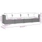 vidaXL 4-tlg. Garten-Lounge-Set mit Auflagen Poly Rattan Schwarz vidaXL 4-tlg. Garten-Lounge-Set mit Auflagen Poly Rattan Schwarz