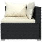 vidaXL 9-tlg. Garten-Lounge-Set mit Kissen Poly Rattan Schwarz vidaXL 9-tlg. Garten-Lounge-Set mit Kissen Poly Rattan Schwarz