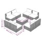 vidaXL 9-tlg. Garten-Lounge-Set mit Kissen Poly Rattan Schwarz vidaXL 9-tlg. Garten-Lounge-Set mit Kissen Poly Rattan Schwarz