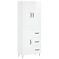 Highboard Hochglanz-Weiß 69,5x34x180 cm Holzwerkstoff Highboard Hochglanz-Weiß 69,5x34x180 cm Holzwerkstoff
