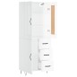 Highboard Hochglanz-Weiß 69,5x34x180 cm Holzwerkstoff Highboard Hochglanz-Weiß 69,5x34x180 cm Holzwerkstoff