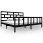 vidaXL Massivholzbett Schwarz Kiefer 200x200 cm vidaXL Massivholzbett Schwarz Kiefer 200x200 cm