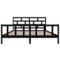 vidaXL Massivholzbett Schwarz Kiefer 200x200 cm vidaXL Massivholzbett Schwarz Kiefer 200x200 cm