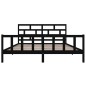 vidaXL Massivholzbett Schwarz Kiefer 180x200 cm vidaXL Massivholzbett Schwarz Kiefer 180x200 cm