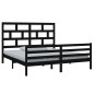 vidaXL Massivholzbett Schwarz 180x200 cm vidaXL Massivholzbett Schwarz 180x200 cm