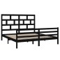 vidaXL Massivholzbett Schwarz 180x200 cm vidaXL Massivholzbett Schwarz 180x200 cm