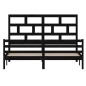vidaXL Massivholzbett Schwarz 180x200 cm vidaXL Massivholzbett Schwarz 180x200 cm