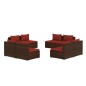 vidaXL 8-tlg. Garten-Lounge-Set mit Kissen Poly Rattan Braun vidaXL 8-tlg. Garten-Lounge-Set mit Kissen Poly Rattan Braun