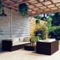 vidaXL 6-tlg. Garten-Lounge-Set mit Auflagen Poly Rattan Braun vidaXL 6-tlg. Garten-Lounge-Set mit Auflagen Poly Rattan Braun