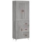 Highboard Grau Sonoma 69,5x34x180 cm Holzwerkstoff Highboard Grau Sonoma 69,5x34x180 cm Holzwerkstoff