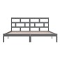 vidaXL Massivholzbett Grau Kiefer 200x200 cm vidaXL Massivholzbett Grau Kiefer 200x200 cm