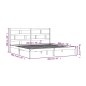 vidaXL Massivholzbett Grau Kiefer 200x200 cm vidaXL Massivholzbett Grau Kiefer 200x200 cm