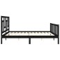 Massivholzbett mit Kopfteil Schwarz 200x200 cm Massivholzbett mit Kopfteil Schwarz 200x200 cm