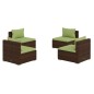 vidaXL 4-tlg. Garten-Lounge-Set mit Auflagen Poly Rattan Braun vidaXL 4-tlg. Garten-Lounge-Set mit Auflagen Poly Rattan Braun
