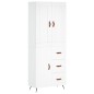 Highboard Weiß 69,5x34x180 cm Holzwerkstoff Highboard Weiß 69,5x34x180 cm Holzwerkstoff
