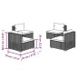 vidaXL 4-tlg. Garten-Lounge-Set mit Auflagen Poly Rattan Schwarz vidaXL 4-tlg. Garten-Lounge-Set mit Auflagen Poly Rattan Schwarz