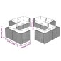 vidaXL 8-tlg. Garten-Lounge-Set mit Kissen Poly Rattan Braun vidaXL 8-tlg. Garten-Lounge-Set mit Kissen Poly Rattan Braun