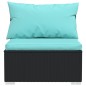 vidaXL 5-tlg. Garten-Lounge-Set mit Kissen Poly Rattan Schwarz vidaXL 5-tlg. Garten-Lounge-Set mit Kissen Poly Rattan Schwarz