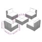 vidaXL 5-tlg. Garten-Lounge-Set mit Kissen Poly Rattan Schwarz vidaXL 5-tlg. Garten-Lounge-Set mit Kissen Poly Rattan Schwarz