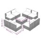 vidaXL 9-tlg. Garten-Lounge-Set mit Kissen Poly Rattan Braun vidaXL 9-tlg. Garten-Lounge-Set mit Kissen Poly Rattan Braun