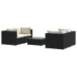 vidaXL 5-tlg. Garten-Lounge-Set mit Kissen Poly Rattan Schwarz vidaXL 5-tlg. Garten-Lounge-Set mit Kissen Poly Rattan Schwarz