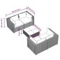 vidaXL 5-tlg. Garten-Lounge-Set mit Kissen Poly Rattan Schwarz vidaXL 5-tlg. Garten-Lounge-Set mit Kissen Poly Rattan Schwarz