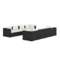 vidaXL 9-tlg. Garten-Lounge-Set mit Kissen Poly Rattan Schwarz vidaXL 9-tlg. Garten-Lounge-Set mit Kissen Poly Rattan Schwarz