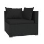 vidaXL 4-tlg. Garten-Lounge-Set mit Kissen Poly Rattan Schwarz vidaXL 4-tlg. Garten-Lounge-Set mit Kissen Poly Rattan Schwarz